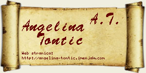 Angelina Tontić vizit kartica